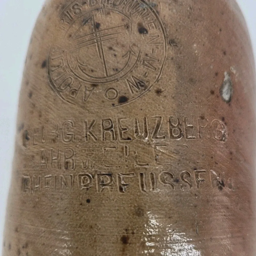 Antique Apollinaris Stoneware Bottle Georg Kreuzberg Ahrweiler Jug 12